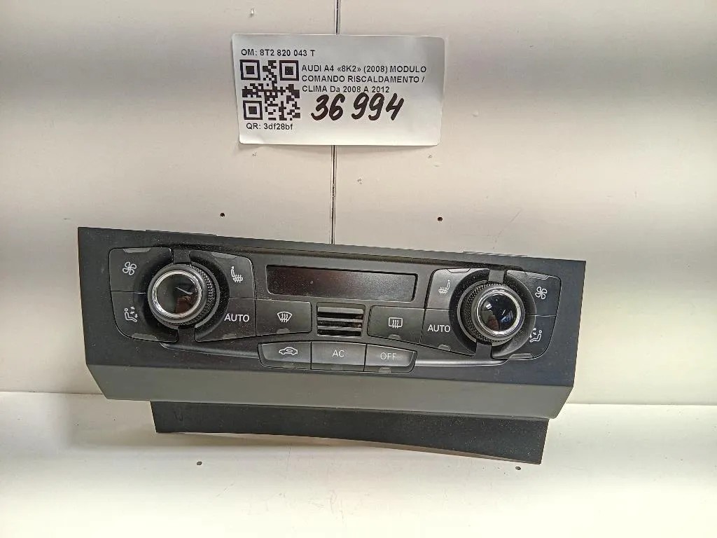 Modulo Comando Riscaldamento Clima 8T2 820 043 T Audi A4 8K2 2008