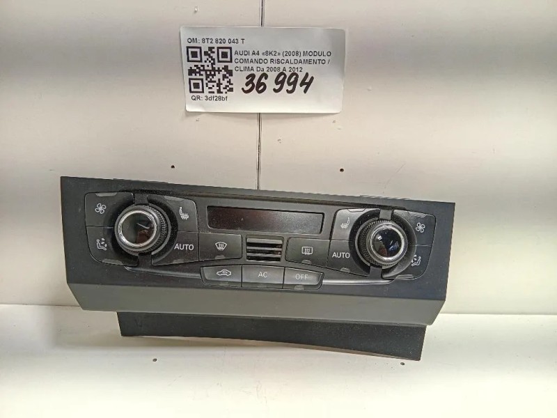 Modulo Comando Riscaldamento Clima 8T2 820 043 T Audi A4 8K2 2008