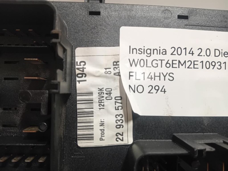 Scatola Fusibili 22933570 Opel Insignia A 2013