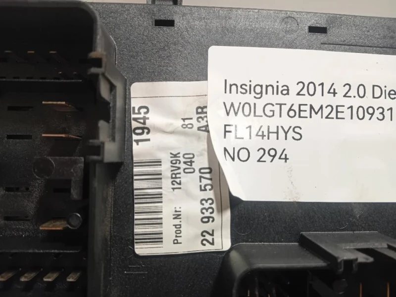 Scatola Fusibili 22933570 Opel Insignia A 2013