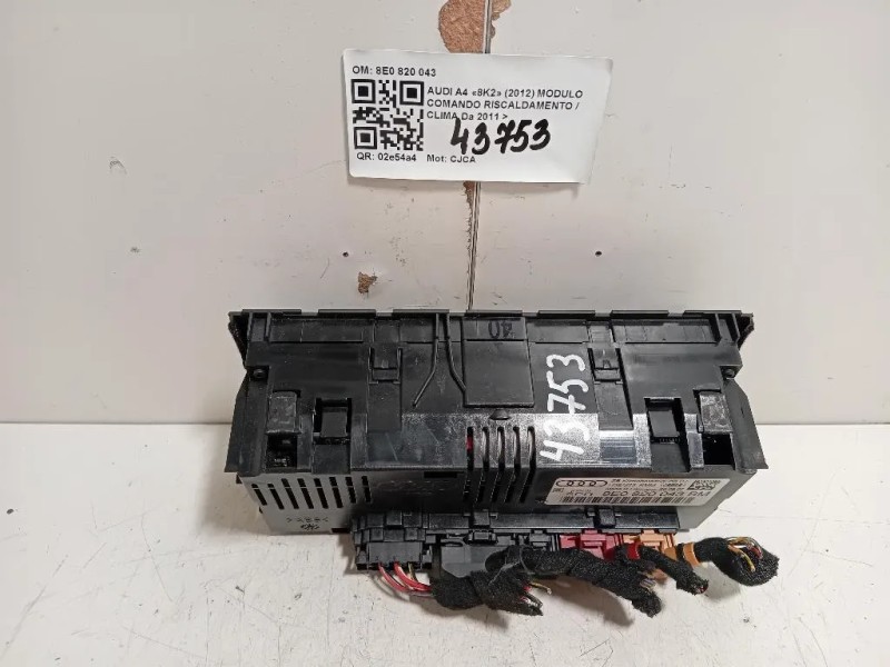 Modulo Comando Riscaldamento Clima 8E0 820 043 Audi A4 8K2 2012