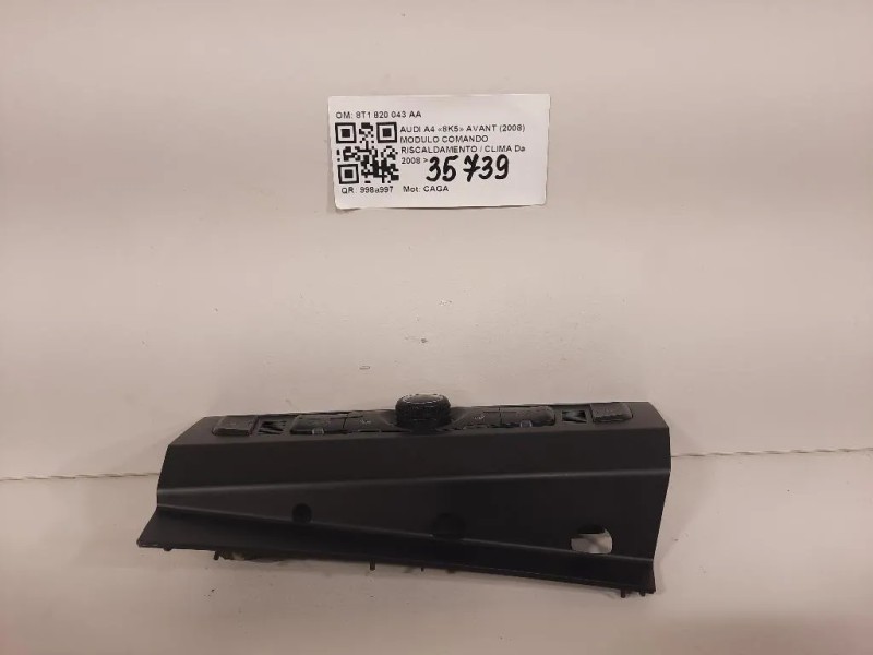 Modulo Comando Riscaldamento Clima 8T1820043AA Audi A4 8K5 Avant 2008