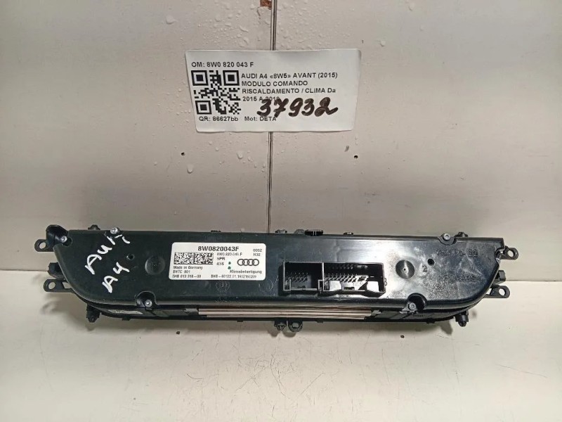 Modulo Comando Riscaldamento Clima 8W0820043F Audi A4 8W5 Avant 2015