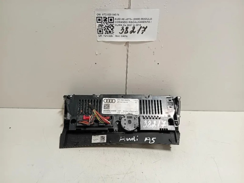 Modulo Comando Riscaldamento Clima 8T2 820 043 N Audi A5 8T3 2008