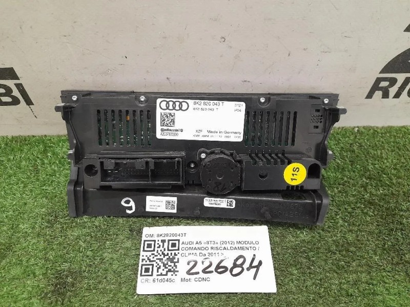 Modulo Comando Riscaldamento Clima 8K2820043T Audi A5 8T3 2012