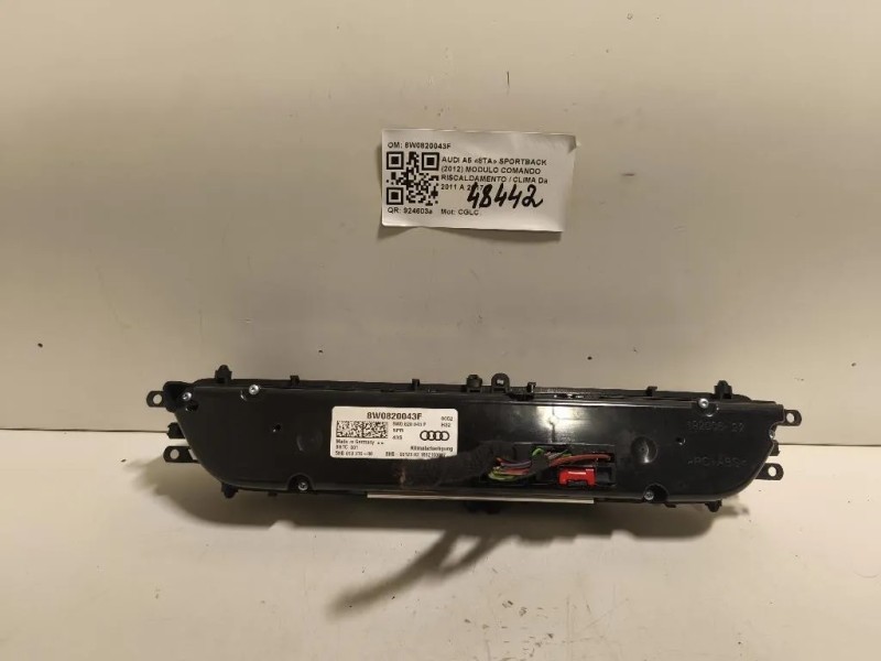 Modulo Comando Riscaldamento Clima 8W0820043F Audi A5 8TA Sportback 2012