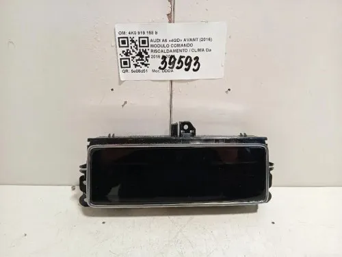 Modulo Comando Riscaldamento Clima 4K0919158B POSTERIORE Audi A6 4GD Avant 2016