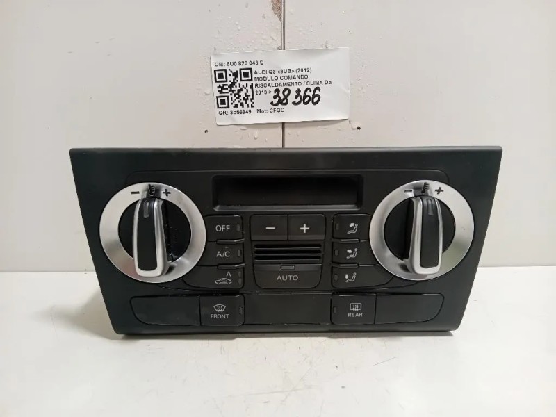 Modulo Comando Riscaldamento Clima 8U0 820 043 D Audi Q3 8UB 2012
