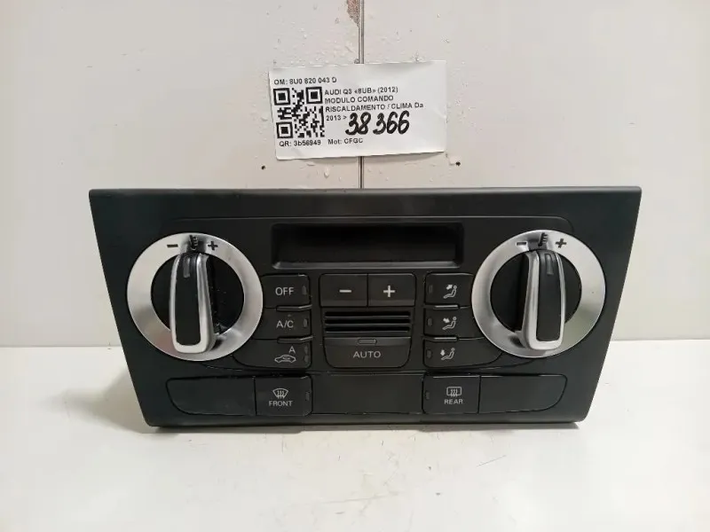 Modulo Comando Riscaldamento Clima 8U0 820 043 D Audi Q3 8UB 2012