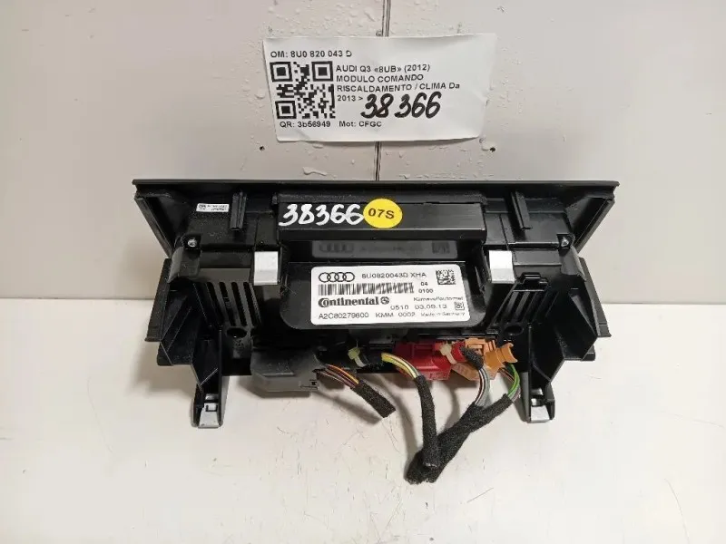 Modulo Comando Riscaldamento Clima 8U0 820 043 D Audi Q3 8UB 2012
