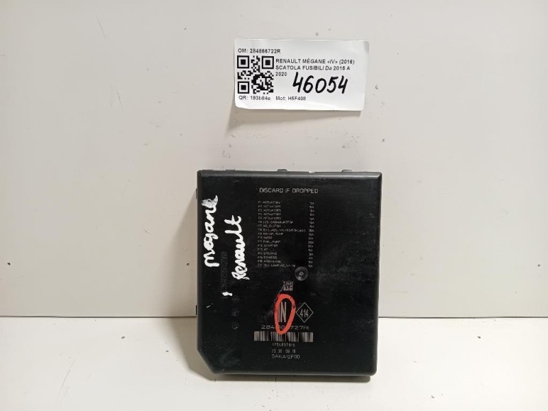 Scatola Fusibili 284866722R Renault Mégane IV 2016