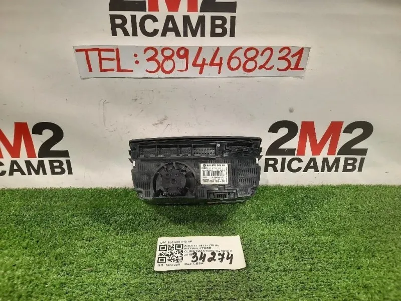 Modulo Comando Riscaldamento Clima 8J0 820 043 AF Audi TT 8J3 2010