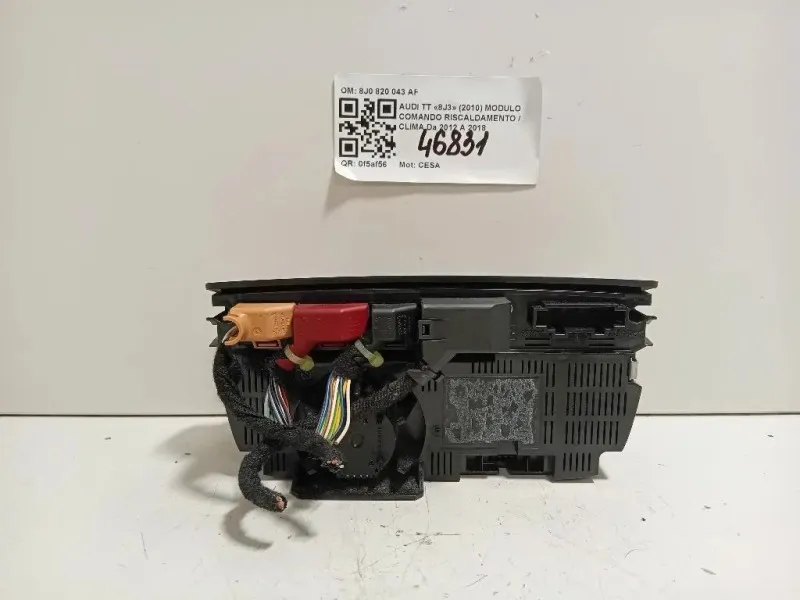 Modulo Comando Riscaldamento Clima 8J0 820 043 AF Audi TT 8J3 2010