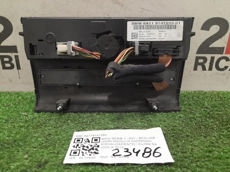 Modulo Comando Riscaldamento Clima 64119147299 Bmw Serie 1 E87 Berlina 2005