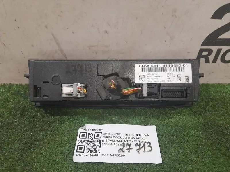 Modulo Comando Riscaldamento Clima 911968301 Bmw Serie 1 E87 Berlina 2005