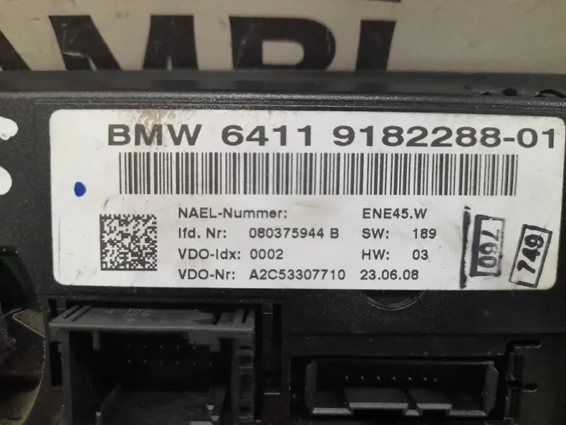 Modulo Comando Riscaldamento Clima 64119182288 Bmw Serie 1 E87 Berlina 2005