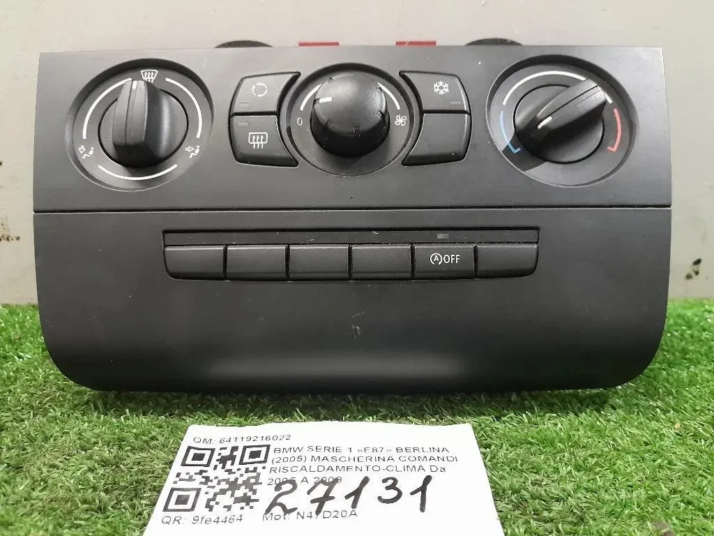 Modulo Comando Riscaldamento Clima 64119216022 Bmw Serie 1 E87 Berlina 2005