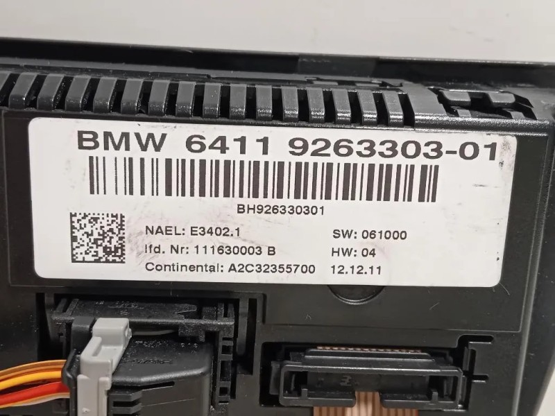 Modulo Comando Riscaldamento Clima 6411 9190922-01 Bmw Serie 1 E87 Berlina 2005