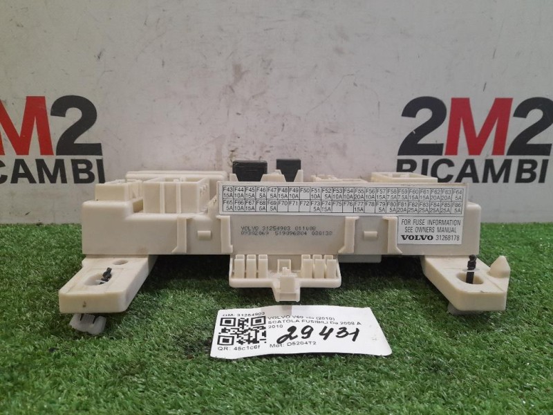 Scatola Fusibili 31254903 Volvo V60 I 2010