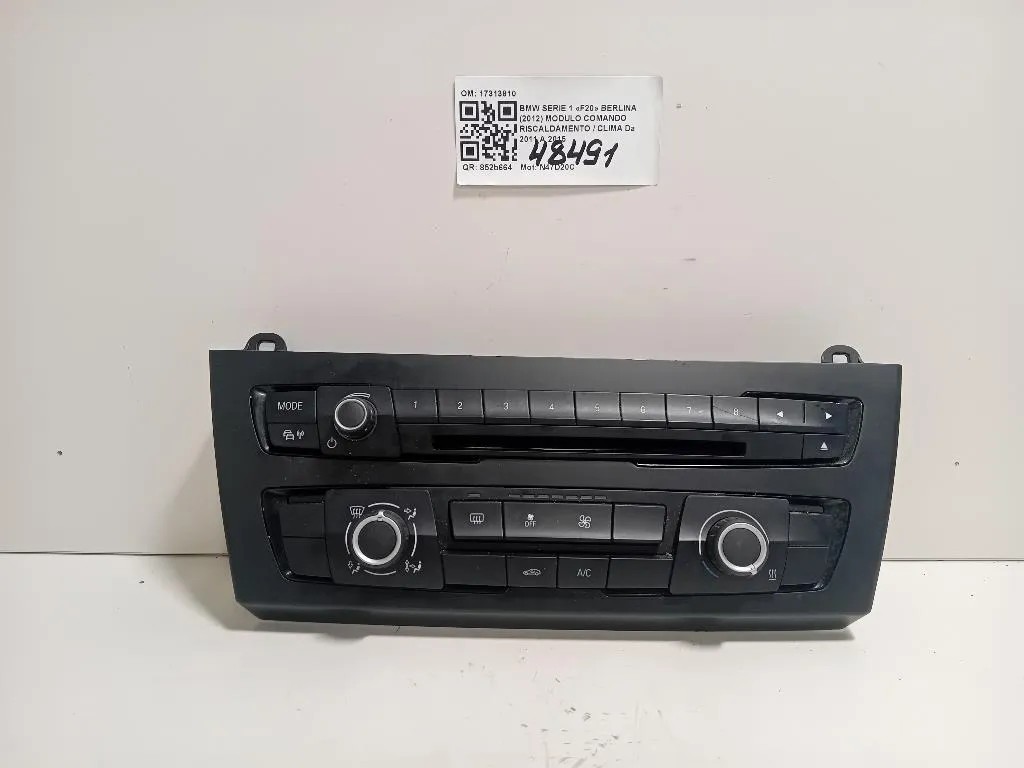 Modulo Comando Riscaldamento Clima 17313810 Bmw Serie 1 F20 Berlina 2012