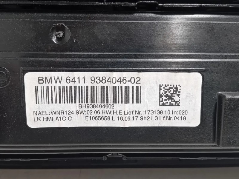 Modulo Comando Riscaldamento Clima 61316832880-02 Bmw Serie 1 F20 Berlina 2015