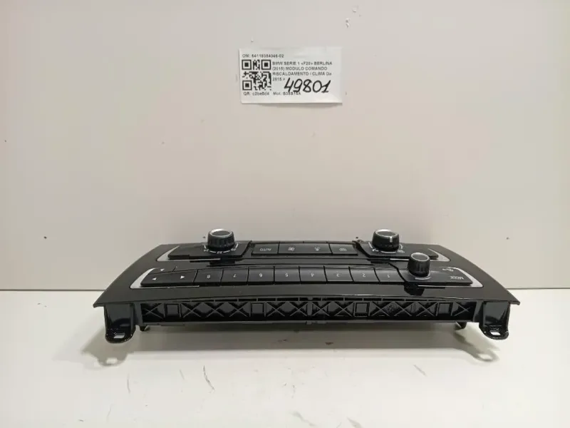 Modulo Comando Riscaldamento Clima 64119384046-02 Bmw Serie 1 F20 Berlina 2015