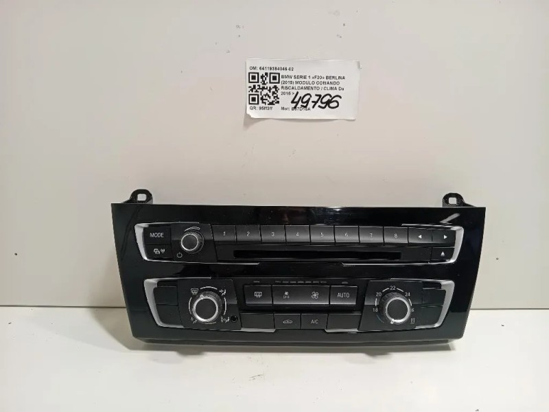 Modulo Comando Riscaldamento Clima 64119384046-02 Bmw Serie 1 F20 Berlina 2015