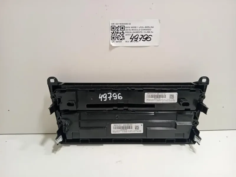 Modulo Comando Riscaldamento Clima 64119384046-02 Bmw Serie 1 F20 Berlina 2015