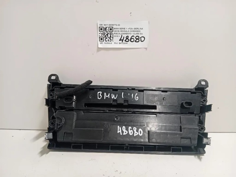 Modulo Comando Riscaldamento Clima 6411-9338772-03 Bmw Serie 1 F20 Berlina 2015