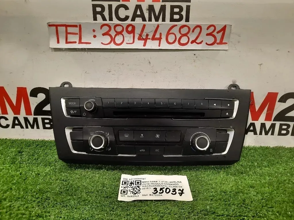 Modulo Comando Riscaldamento Clima 64119384041 Bmw Serie 1 F20 Berlina 2015