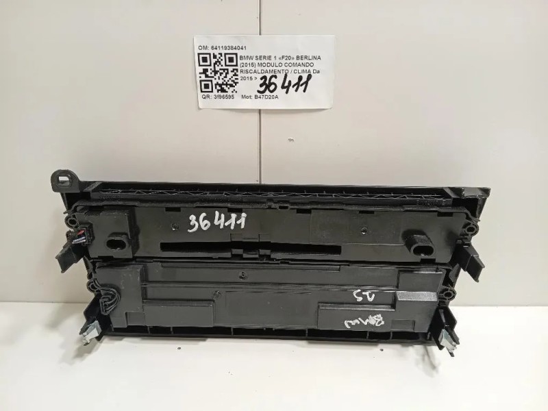 Modulo Comando Riscaldamento Clima 64119384041 Bmw Serie 1 F20 Berlina 2015