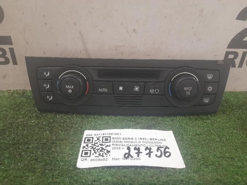 Modulo Comando Riscaldamento Clima 6411911061001 Bmw Serie 3 E90 Berlina 2005