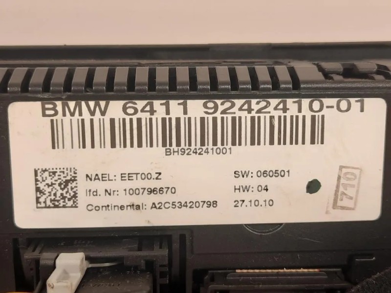 Modulo Comando Riscaldamento Clima 6411 9242410-01 Bmw Serie 3 E90 Berlina 2005
