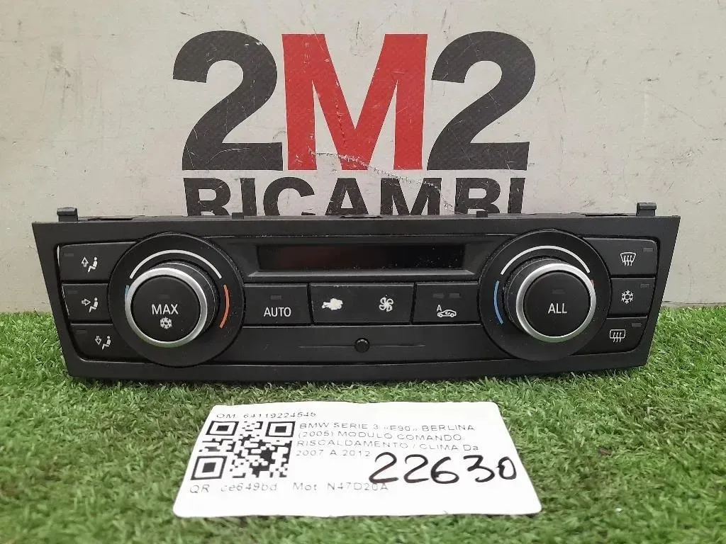 Modulo Comando Riscaldamento Clima 64119224545 Bmw Serie 3 E90 Berlina 2005