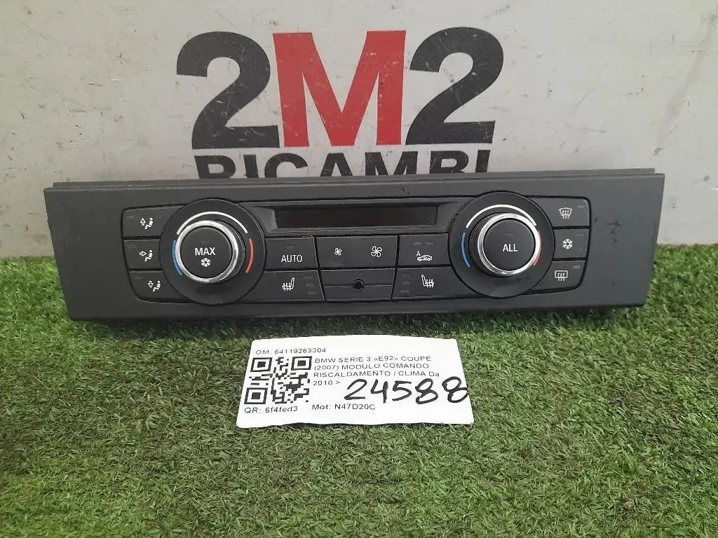 Modulo Comando Riscaldamento Clima 64119263304 Bmw Serie 3 E92 Coupe 2007
