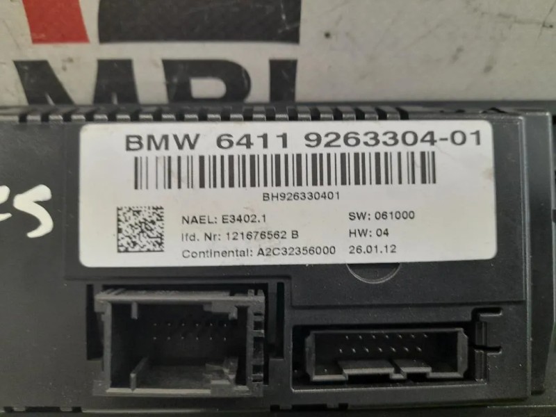 Modulo Comando Riscaldamento Clima 64119263304 Bmw Serie 3 E92 Coupe 2007