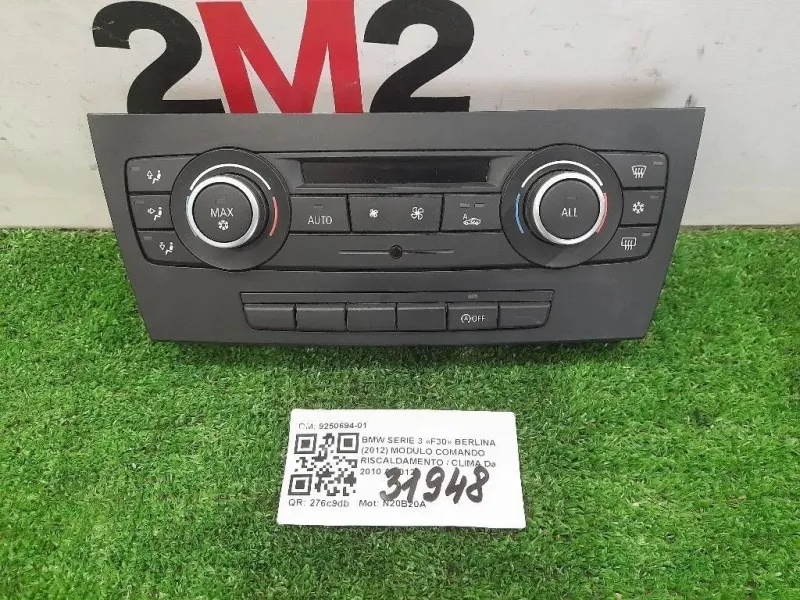 Modulo Comando Riscaldamento Clima 9250694-01 Bmw Serie 3 F30 Berlina 2012