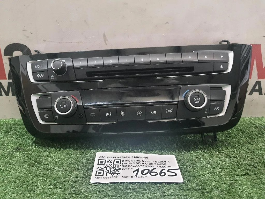 Modulo Comando Riscaldamento Clima 64119363545 61316832880 Bmw Serie 3 F30 Berlina 2015