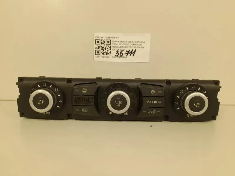 Modulo Comando Riscaldamento Clima 6411 9155649-01 Bmw Serie 5 E60 Berlina 2004