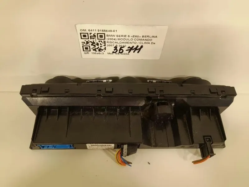 Modulo Comando Riscaldamento Clima 6411 9155649-01 Bmw Serie 5 E60 Berlina 2004