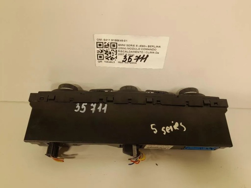 Modulo Comando Riscaldamento Clima 6411 9155649-01 Bmw Serie 5 E60 Berlina 2004
