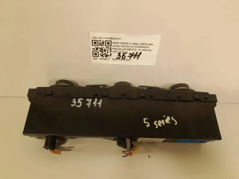 Modulo Comando Riscaldamento Clima 6411 9155649-01 Bmw Serie 5 E60 Berlina 2004