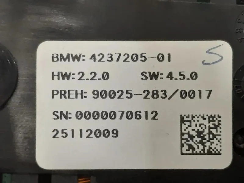 Modulo Comando Riscaldamento Clima 4237205-01 Bmw Serie 5 F07 GT 2010