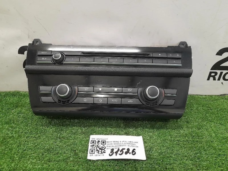 Modulo Comando Riscaldamento Clima 9241244-01 Bmw Serie 5 F10 Berlina 2010