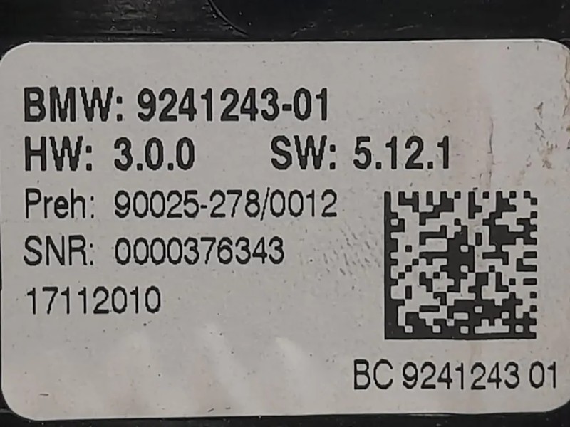 Modulo Comando Riscaldamento Clima 9241243-01 Bmw Serie 5 F10 Berlina 2010