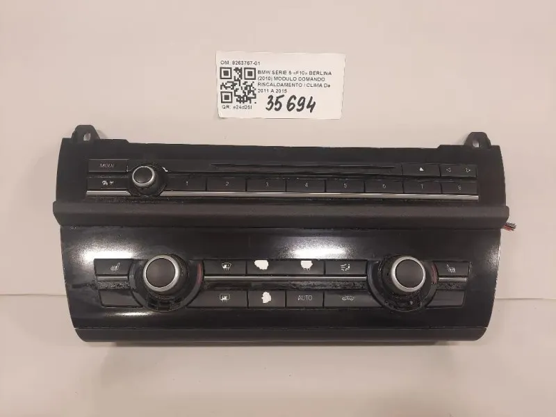 Modulo Comando Riscaldamento Clima 9263757-01 Bmw Serie 5 F10 Berlina 2010