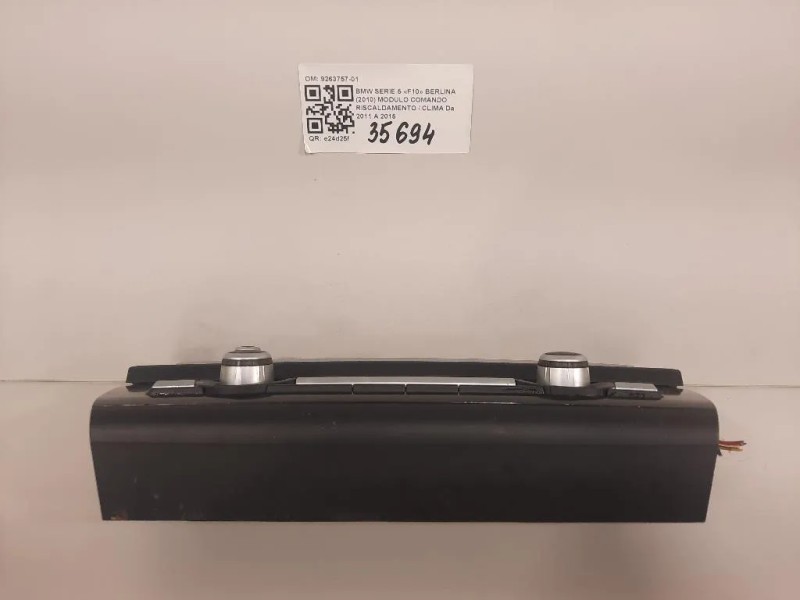 Modulo Comando Riscaldamento Clima 9263757-01 Bmw Serie 5 F10 Berlina 2010