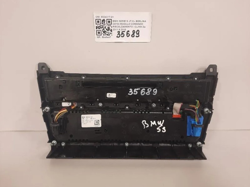 Modulo Comando Riscaldamento Clima 9324317-01 Bmw Serie 5 F10 Berlina 2010