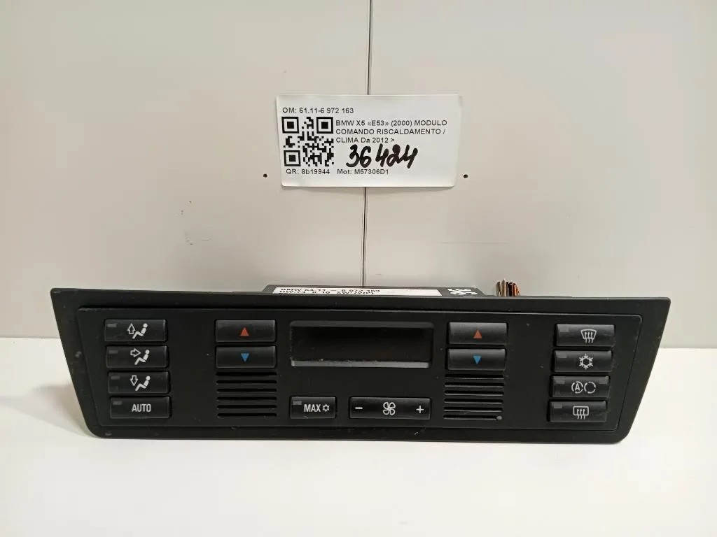 Modulo Comando Riscaldamento Clima 6411-6 972 163 Bmw X5 E53 2000