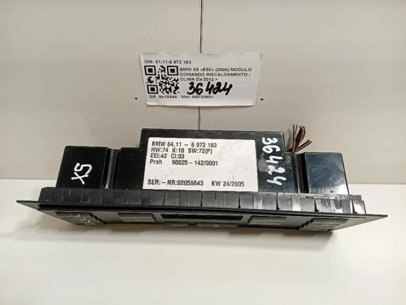 Modulo Comando Riscaldamento Clima 6411-6 972 163 Bmw X5 E53 2000